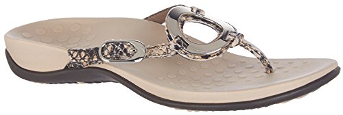 Vionic Women's Karina Arch Support Thong Sandal Natural 9 M US