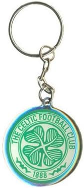 Glasgow Celtic Official Metal Crest Keyring, Green, 40mm x 40mm