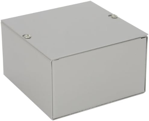 Bud IndustriesJB-3945 Steel NEMA 1 Sheet Metal Junction Box 6 L x 6 W x 3.5 D, Gray