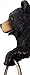 DWK 8-inch Hugo the Helper Black Bear Towel Holder Ring Rustic Woodland Forest Themed Kitchen Bathroom Cabin Decor