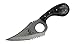 Rogue River Tactical Bone Collector BC-793 Fixed Blade Hunting Skinning Knife with Leather Sheath Real Bone Handle (Black)