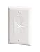 DataComm Electronics 45-0017-WH Split Style TV Plate with Flexible AV/HDMI Cable Pass-Through - White primary