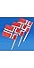 Norway Flag Toothpicks - 50 Pk.