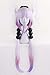 Anime Cosplay Wig Long Purple White Mixed Gradient Hair Synthetic Wigs+6 Balls+Horn+Tail
