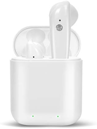 Bluetooth Wireless Earbuds,Bluetooth True Wireless Earphone HD Stereo Sound Wires Design,Bluetooth 5.0 Auto Pairing with Charging Case for Airpods Android/iPhone（White）