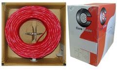 PcConnectTM 16/4 (16AWG 4C) Solid FPLR Fire Alarm / Security Cable, Red, 1000 feet cable