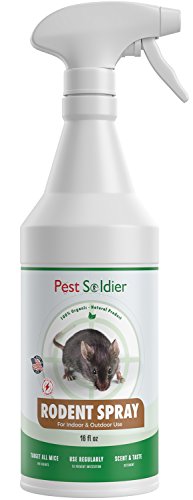 Mice Repellent - Humane Mouse Trap Substitute - 16 oz Organic Spray - Guaranteed Effective - Works For All Types of Mice & Rats By Pest Soldier
