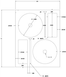 4.656" CD/DVD Labels Memorex Compatible Full Face (100 White Sheets 200 CD Labels)