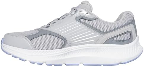 Ténis femininos Go Run Consistent 2.0 Advantage, acabamento em pele cinzenta lavanda, 40 EU