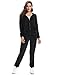 Abollria Women's Long Sleeve Solid Velour Sweatsuit Set Hoodie and Pants Sport Suits Tracksuits