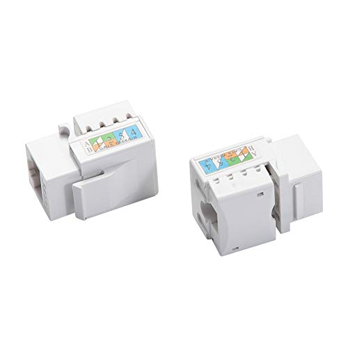 Generic Keystone Jack RJ45 Ethernet Module Cat6 Network Coupler Punch Down Adapter Compatible Cat 6/5e/5 Connector(10 Pack) - Thumbnail 3