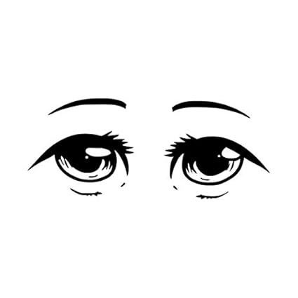 Decal Style 22 8x9 6cm Cute Anime Eyes Bumper Sticker Interesting