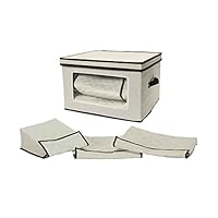 Household Essentials 547 Serving Piece Vision China Storage Box, Natural