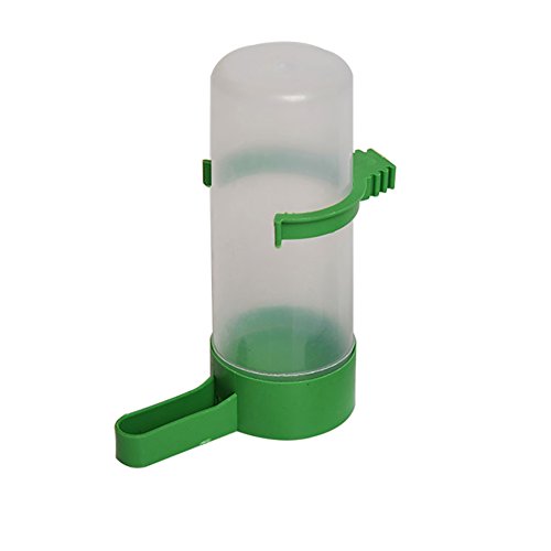 Lumpna New 60ml/140ml Parrot Bird Drinker Feeder Watering with Clip for Aviary Budgie Cockatiel Drinking Bottles(L)