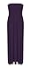 Outofgas New Womens Plus Size Sheering Gather Boobtube Bandeau Long Strapless Maxi Dress