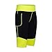 TrainingGirl Women Neoprene Sauna Leggings Sweat Shorts Weight Loss Workout Running Capris Slimming Compression Thermo Pants (Black-Green, L)