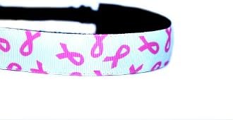 Mavi Bandz Adjustable Non-Slip Fitness Headbands - Breast Cancer Awareness