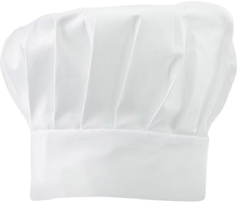White Adjustable Polycotton Chefs Cooks Bakers Tall Hat