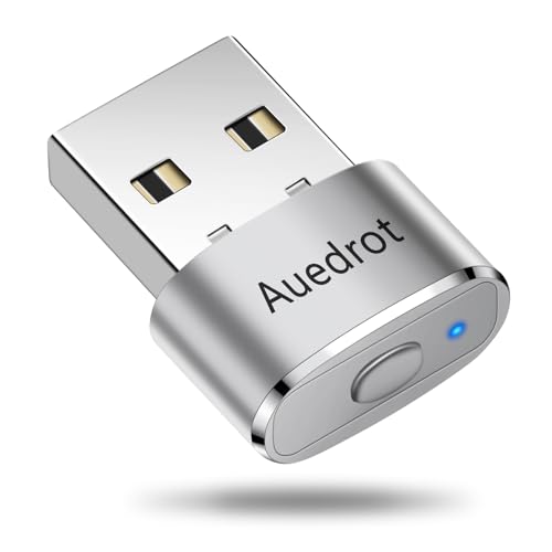 AUEDROT USB Mouse Mover - Automatic Mouse Wiggler with 2 Jiggle Modes, Switch Button, Plug & Play, Keep Computer/Laptop Awake, Silver