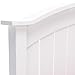 Finley Wooden Headboard Panel with Curved Top Rail Design, White Finish, Twin