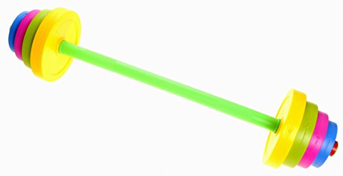 COTTONTAIL Kids Large Adjustable Barbell Toy with Eight (8) Different Weight Plates Multicolor Unisex