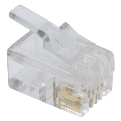 Tupavco TP808 RJ9 Modular Headset Connector (100 Pack Per Bag) 4P4C ...