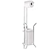 Toilet Paper Holder - Strongest Heaviest Duty Bathroom Tissue Paper Roll Storage Holder and Dispenser Stand Free - Stores up to 3 Rolls of Toilet Tissue paper Organization Storage