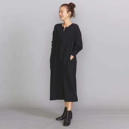 Amazon ビューティ ユース ユナイテッドアローズ レディス Beauty Youth By ダンボールスキッパーネック サイドスリットワンピース Black Free ワンピース チュニック 通販