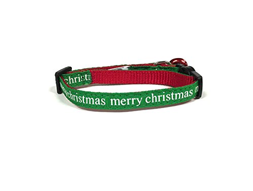 Merry Christmas Cat Collar Set with Safety Buckle by Midlee