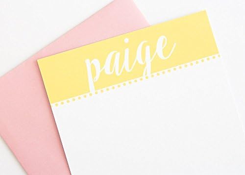 Personalized Stationery - Set of 10 / Girl's Stationery / Women's Stationery / Custom Note Cards Set / Social Stationery / Monogrammed Stationery / Custom Note Cards