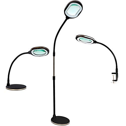 Brightech Lightview Pro 3 in 1 LED Magnifying Glass Floor Lamp Use as