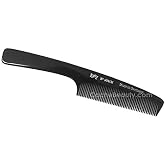 Diane 1907 Clippermate 7.25" Fine Tooth Comb with Handle, Durable Hard Rubber Construction for Precision Styling and Control