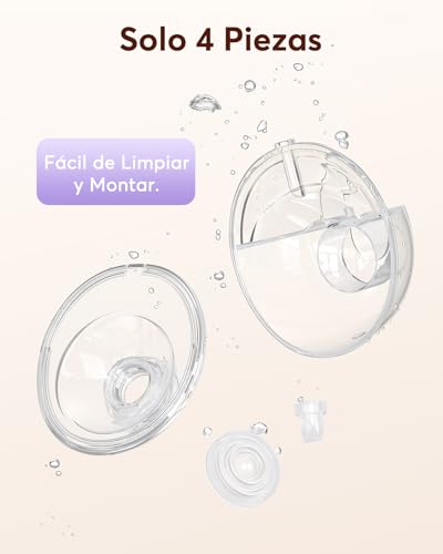 Haokoo Portable Hands-Free Electric Breast Pump, Efficient Breast Pump with Secure Seal Anti-Leak, Flanges 17/19/21/24/27mm, BPA Free, Easy to Use, 4 Modes 12 Levels, 2 Pieces