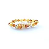 The Art of Cure Baltic Amber bracelet 10 Inch - Silver Lobster Clasp (1x1) - Anti-inflammatory