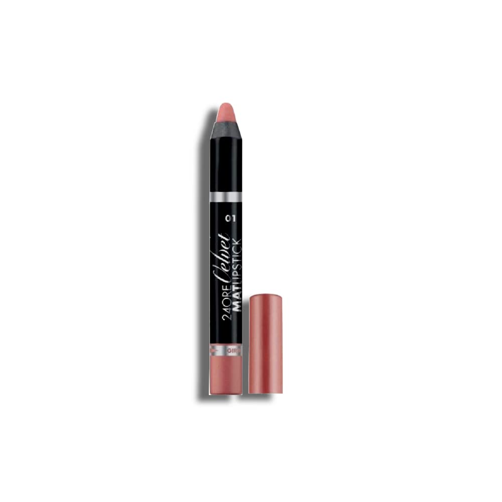 24 Hours Velvet Mat - Pencil Lipstick N.01 Nude Beige