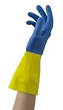 Mr. Clean 243031 NEO Bi-Colored Neoprene Coated Gloves, Large, 1 Pair