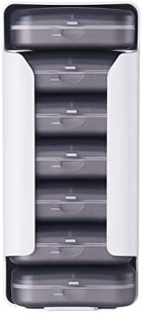 JWD HOME Pill Box, 2nd Gen Portable Travel Pill Organizer with Moisture-Proof Design and Large Compartments to Hold Vitamins, Supplements and Medication