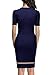 Miusol Women's Business Optical Illusion Work Bodycon Pencil Dress (XX-Large, A-Navy Blue)