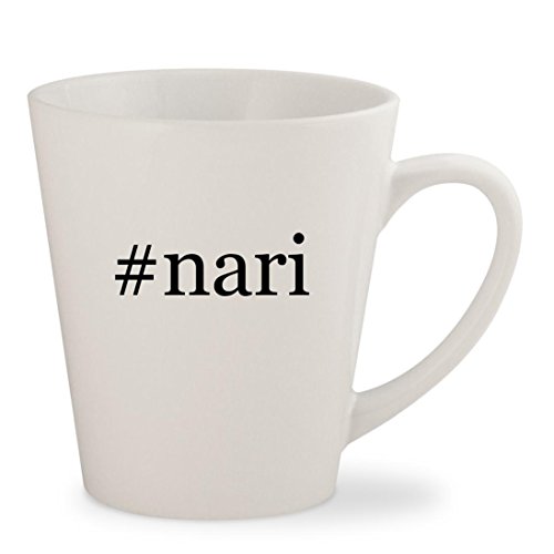#nari - White Hashtag 12oz Ceramic Latte Mug Cup #nari - White Hashtag 12oz Ceramic Latte Mug Cup