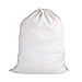 Wimaha Rip-stop Extra Large Cloth Laundry Bags with Drawstring Machine Washable Natural Cotton Fabric Sturdy Laundry Hamper Liner for College Students in Dorm, Home, Department, Bathroom Use, Beige