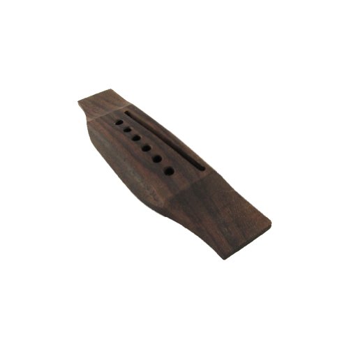 Musiclily 6 String Rosewood Saddle Thru Guitar Bridge For Acoustic Folk Guitar