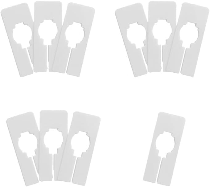 Photo 1 of 10Pcs White Clothing Rack Size Dividers Closet Dividers Rectangular Clothing Hangers Dividers with Clothing and Closet Storage?dividers for Hanging Clothes Mounted Closet Systems