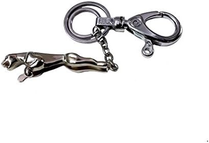 Stylic Jaguar Double Hook Locking Key Chain (Silver)