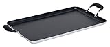 IMUSA USA IMU-1814 Double Burner Griddle Non-Stick 17-Inch, Black