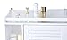 Spirich Home Bathroom Shelf Over The Toilet, Bathroom Cabinet Organizer Over Toilet with Louver Door,White (Black Shelf)