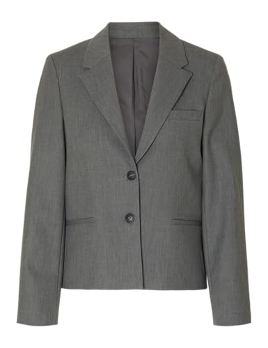 SELECTED FEMME Slfrita Lano Blazer Noos, Medium Grey Melange, 18