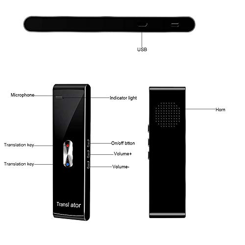 MOGOI Smart Language Translator Device, Pocket Voice/Text BT Translator Two-Way Real Time Support 40+ Languages, Handheld Interpreter for Learning Travelling Business Meeting - Thumbnail 6