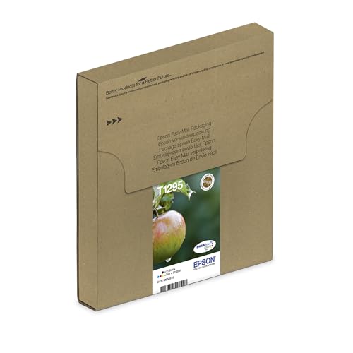Epson 235M132 Original T1295 Apfel Tinte Multipack (SX420W BX320FW SX620FW BX/SX525WD BX625FWD BX305FW B42WD BX925FWD BX635FWD BX535WD SX435/440W BX630FW SX235W WF7015 7515 7525 3010 3520 3540) 4-farbig
