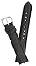 JP Leatherworks Mens Padded Genuine Leather Watchband - Color Black - 18mm Width - Extra Long Watch Band