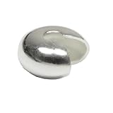 100 4mm Crimp Beads Knot Cover in Sterling Silver Plated Solid Copper